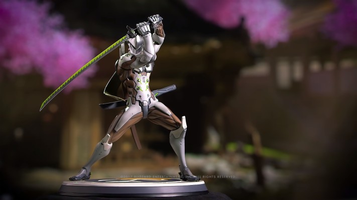 Genji High Definition Wallpaper Genji Overwatch Statue Blizzard Gear