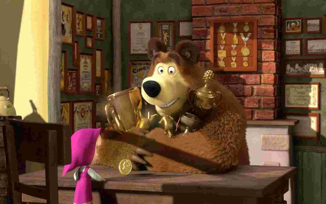 Photos From Masha And The Bear Cute Cartoon Wallpaper