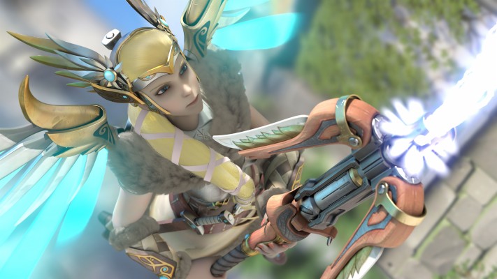 Overwatch Mercy Wallpaper 2560 1280x533 Wallpaper Teahub Io