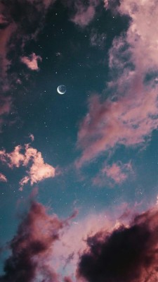 Pure Aesthetic Cold Sky View Iphone 8 Wallpaper - Full Moon Winter ...