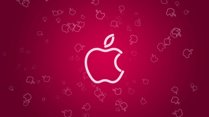 Pink Apple Logo Artistic Wallpaper - Iphone Wallpaper Hd Cute