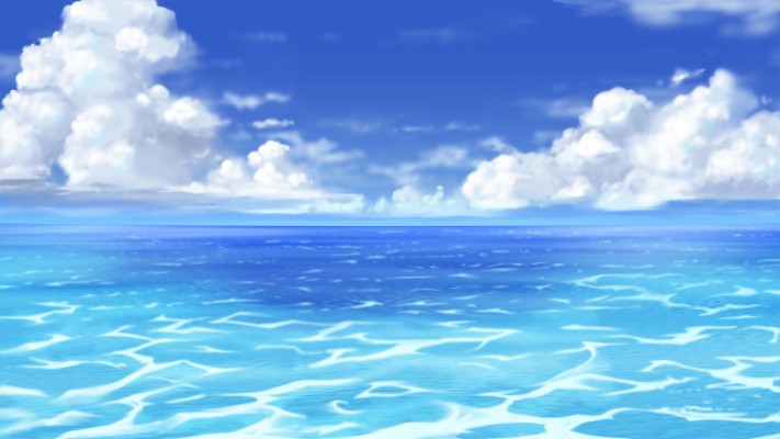 Anime Ocean Background - 2080x1170 Wallpaper 