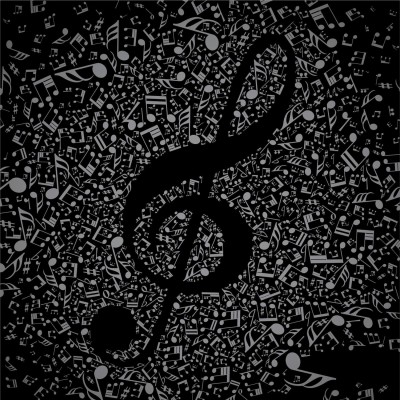 Black Music Wallpaper - Music Notes With Black Background - 1500x1500 ...