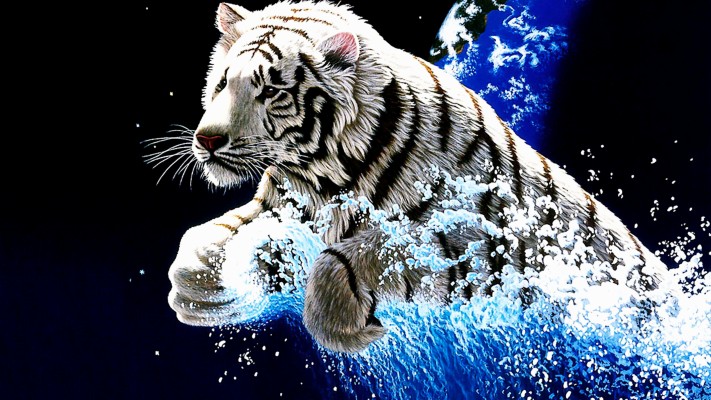 3840x2160, Animated Tiger Wallpapers - Neon Animal Wallpaper Hd ...