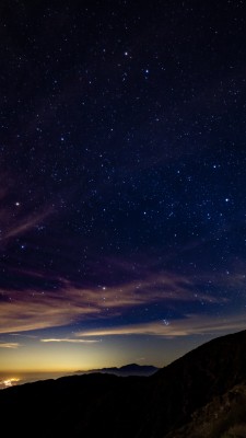 Starry Sky Mountains Stars Night Wallpaper - Night Wallpaper Stars ...