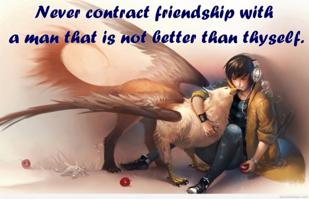 Best Friend Quote For My Friends Wallpaper Anime Boy With Griffin 1592x1025 Wallpaper Teahub Io