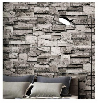 Blooming Wall 3d Faux Stone Brick Wall Mural Wallpaper - Living Room ...