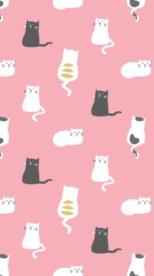 Image - Cute Cartoon Cat Dark Background - 736x1309 Wallpaper 