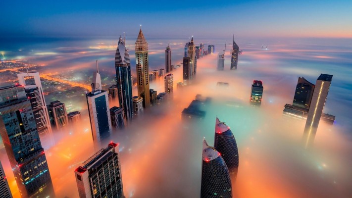 Fog Is Over Dubai Wallpaper - City Cloud - 3840x2400 Wallpaper - teahub.io