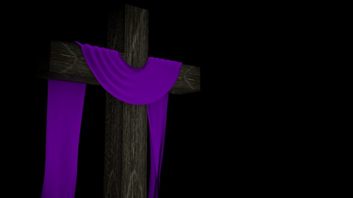 A Cross Draped In Purple - Darkness - 1920x1080 Wallpaper - teahub.io