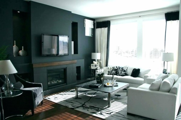 Feature Wall Living Room Black Home Design Throughout - Black Feature Wall  Living Room - 1020x680 Wallpaper 