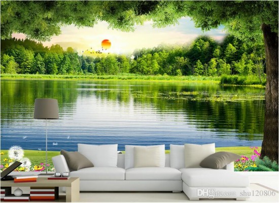 3d Lake Painting - 821x597 Wallpaper - teahub.io