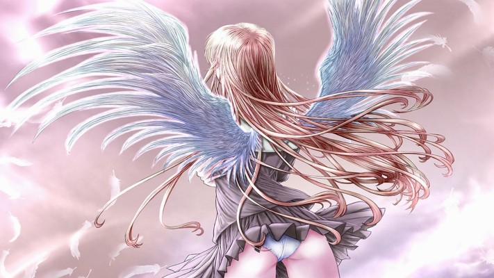 Angel Girl Wings Cute Cross Anime - Anime Angel Girl Cute - 1640x1108 ...