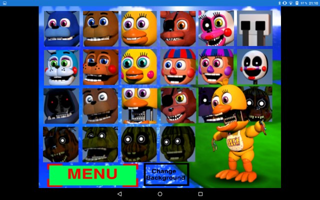 Fnaf World Start Button 1280x720 Wallpaper 