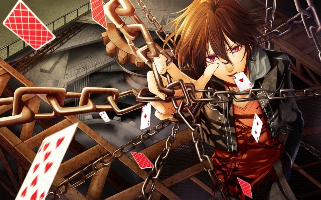 Anime Boy Bad Guy Best Wallpaper Anime Guy With Brown Hair And Red Eyes 19x10 Wallpaper Teahub Io