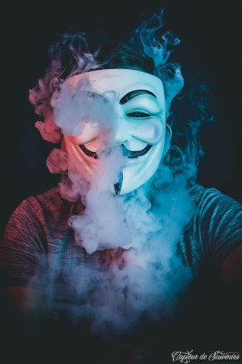 Joker Mask With Smoke - 1280x1920 Wallpaper 