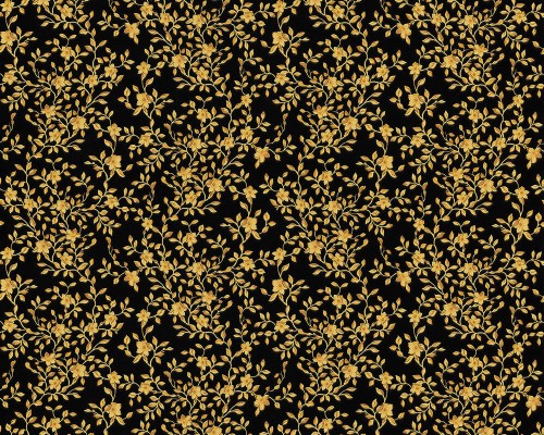 Versace Home Wallpaper Baroque, Flowers, Black, Gold, - Black And Gold ...