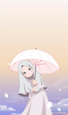 Cute Anime Hijab Girl - 640x1080 Wallpaper 