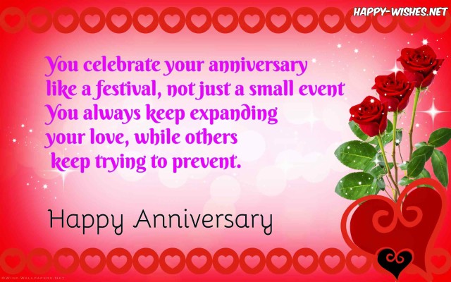 Best Happy Anniversary Congratulation Wishes - Backgrounds With Rose ...