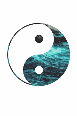 Wallpaper, Yin Yang, And Ocean Image - Aesthetic Yin Yang Png - 600x900 ...