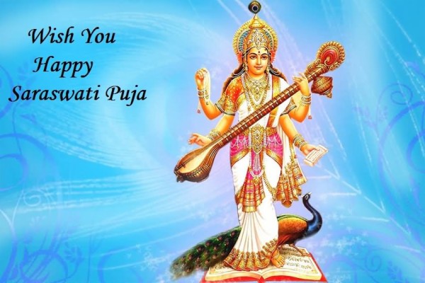 Saraswati Puja Murti Photo - Saraswati Mata - 600x816 Wallpaper 