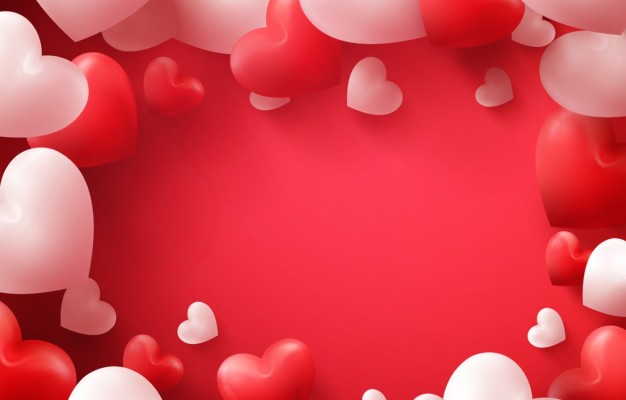 Photo Wallpaper Heart, Balls, Valentine S Day, Valentine - Valentine Day Love  Background - 1332x850 Wallpaper 