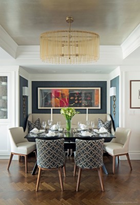 High End Wallpaper Trends For Spring - Gilded Wallpaper Dining Room ...