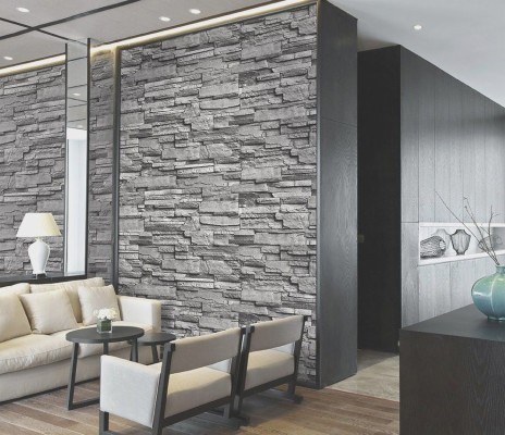 Brick Wallpaper Living Room Ideas, Living Room Ideas With Grey Brick Wallpaper