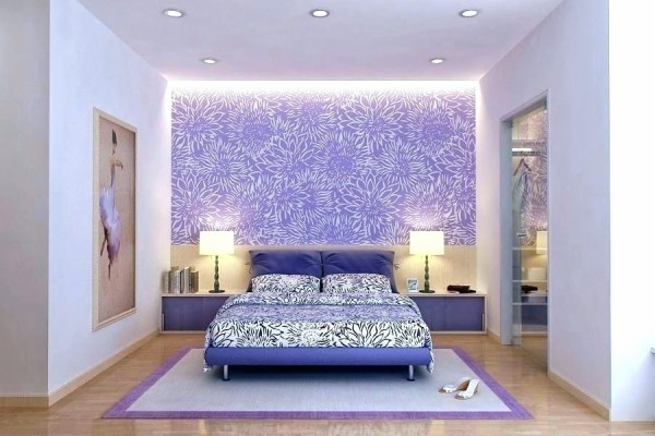 modern purple bedroom colors