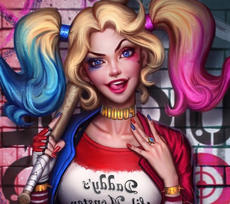 Harley Quinn Animada - 2880x2560 Wallpaper - teahub.io