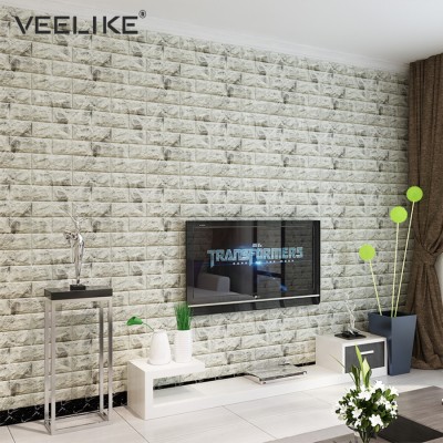 3d Brick Wall Wallpaper Retro Nostalgic Effect Brick - Living Room Gray ...