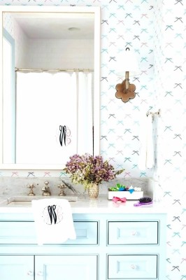 Blue Bathroom Wallpaper Blue Bathroom Wallpaper Bow - Bathroom ...