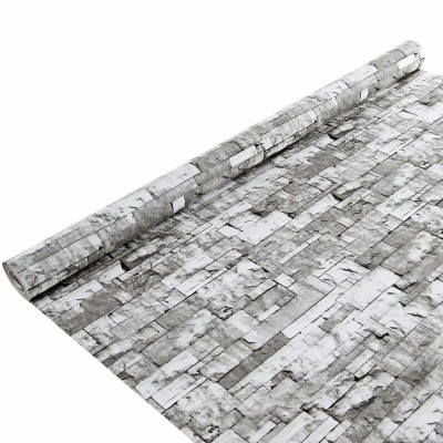 Korea Grey 3d Effect Stone Texture Art Wallpaper - Cobblestone ...