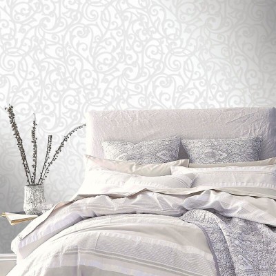 grey and white bedroom wallpaper