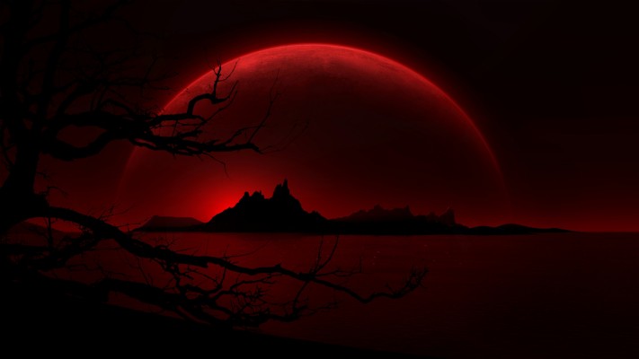 Wallpapersxl Anne Stokes Blood Red Moon Hd Wallpapers - Red Moon High ...