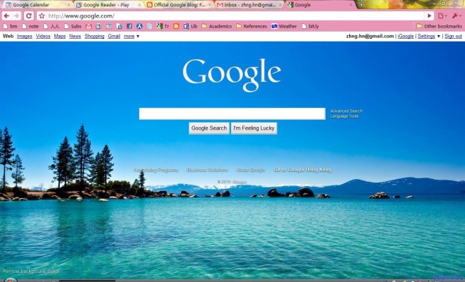 google background homepage lake tahoe