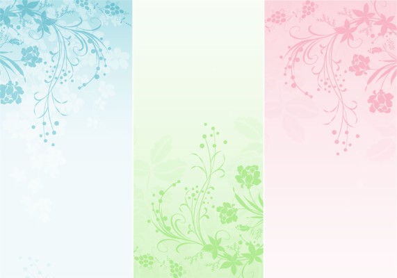 Pastel Floral Banner Vector Pack - Wallpaper - 1400x980 Wallpaper -  