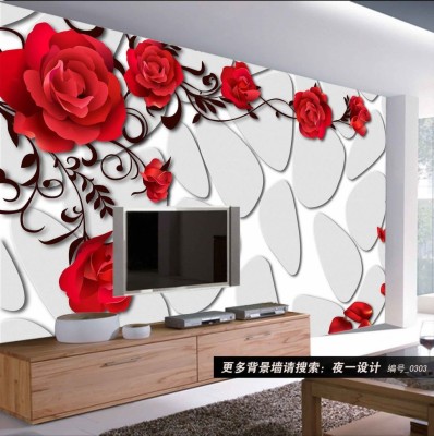 Restaurant 3d Wallpaper Flower Design - 1024x1029 Wallpaper - teahub.io