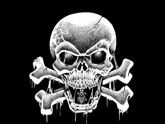 Wallpaper - Black And White Gothic Skull - 1600x1200 Wallpaper - teahub.io