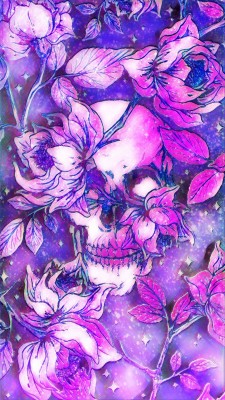 Sparkly Galaxy Skull - 1080x1918 Wallpaper 