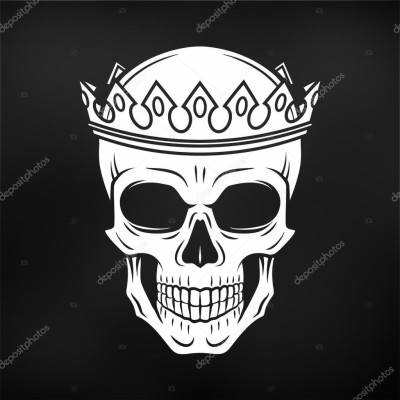 Skull With Crown Silhouette - 1024x1024 Wallpaper 