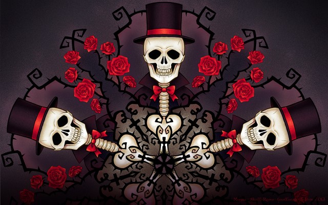 Skull Roses Wallpaper Hd - 2560x1440 Wallpaper - teahub.io