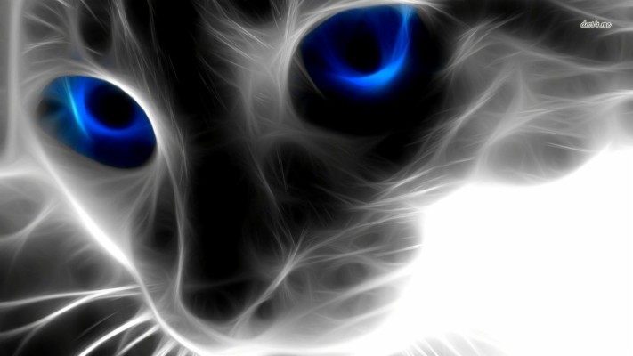 Skeleton Eye Live Wallpaper Android Apps On Google - Abstract Cat With Blue  Eyes - 1366x768 Wallpaper 
