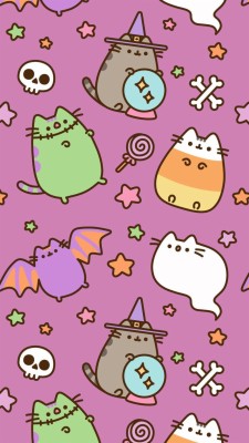 Pusheen Halloween Background - 1242x2208 Wallpaper - teahub.io