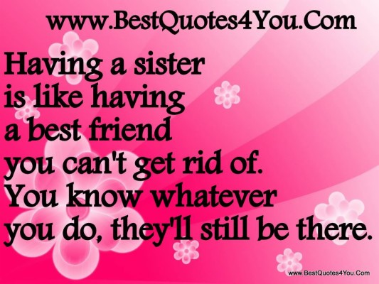 Sister Friend Quotes Having A Sister Is Like Having - Good Thought ...