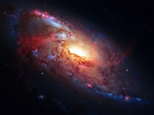 Wallpaper Beautiful Galaxy, Stars, Space, Spiral - Ngc 4258 - 1920x1440 ...