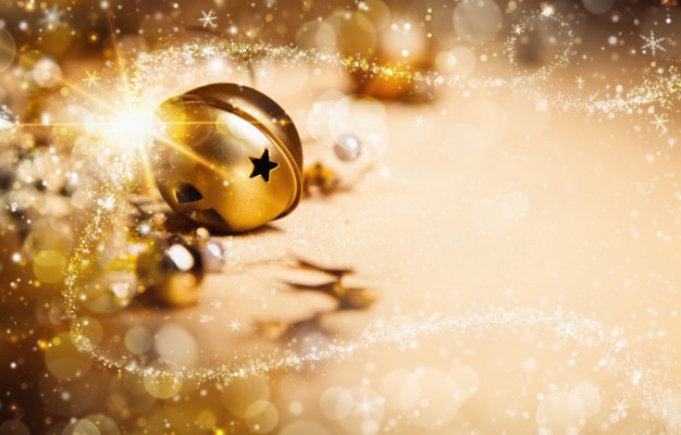 Wallpaper Stars Decoration Lights Lights Balls New - Golden Christmas -  1332x850 Wallpaper 