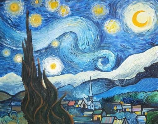 van gogh starry night 4k wallpaper