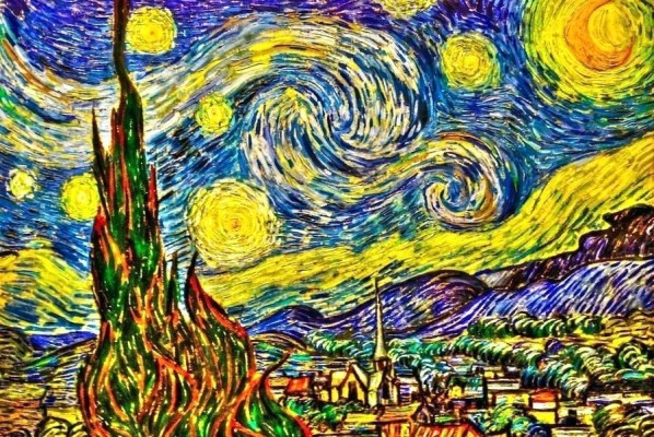 Muzei Live Wallpaper - Starry Night Van Gogh Wallpaper Hd - 1020X1817