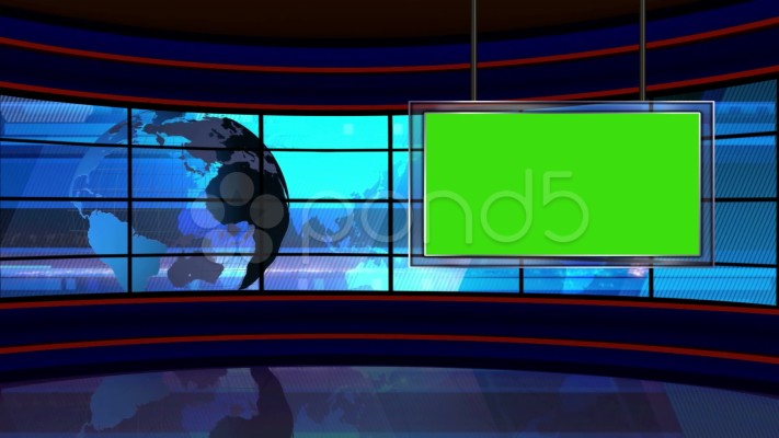 News Tv Studio Set 98 Virtual Green Screen Background - Green Screen ...